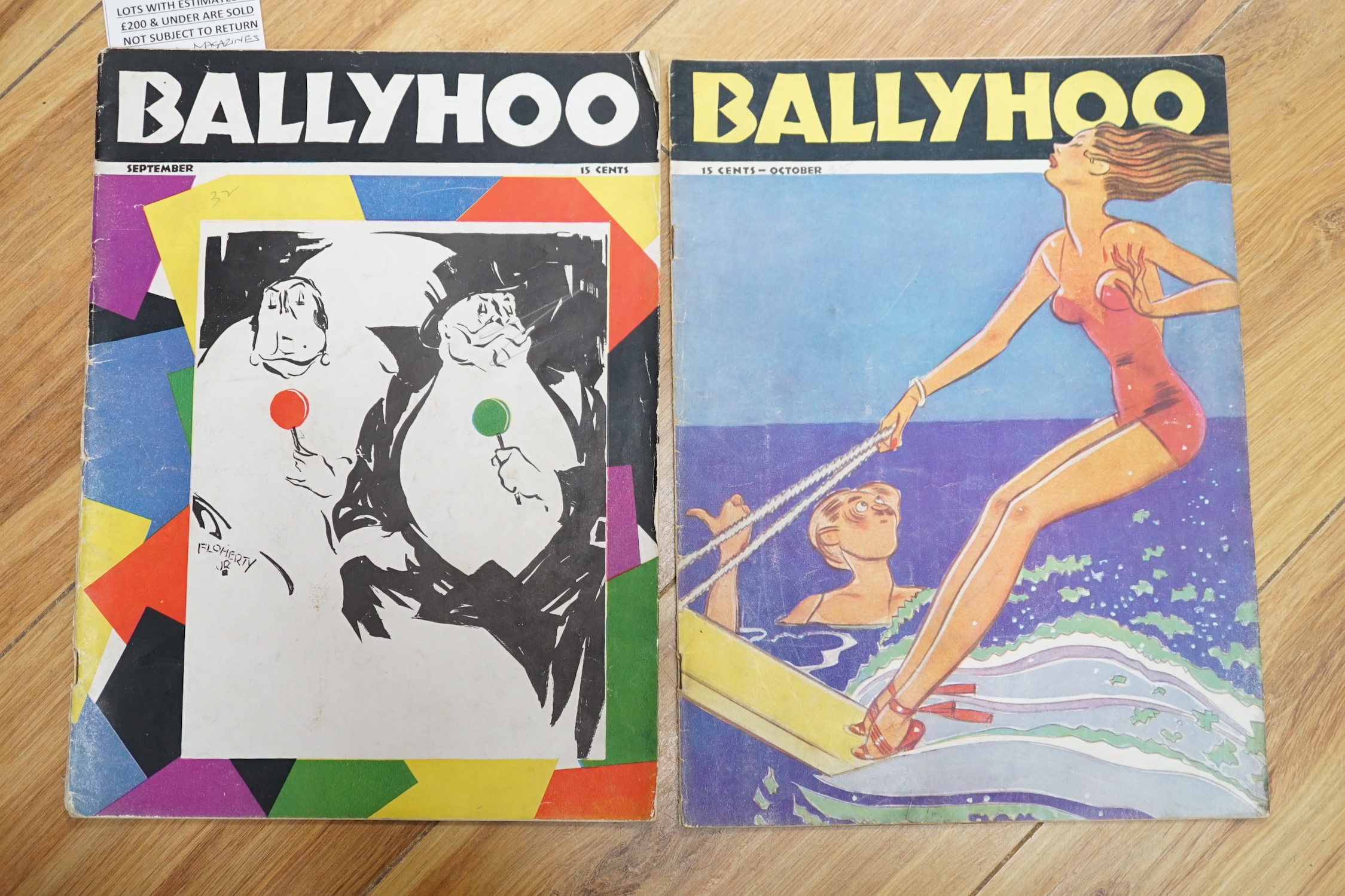 Journals and Magazines (British and American), include The Bystander (11 issues, 1920's/30's); Life (II, mostly 1960's); Ballyhoo (15, 1930's); and some miscellaneous others, original wrappers, approx. 60)